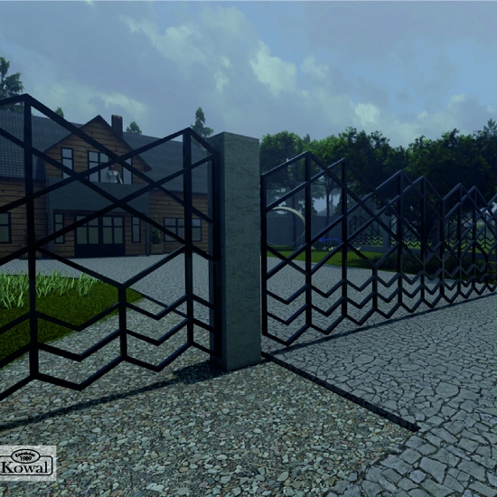 ogrodzenie nowoczesne metalowe, brama wjazdowa i furtka